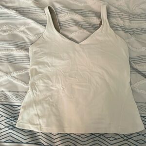 Size 10 Lululemom Align Waist-Length Tank Top in White